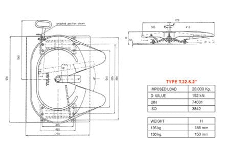 Pneumatic Fifth Wheel Hitch diagram