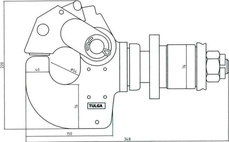 Heavy Duty Pintle Hook Hitch Swivel Coupling TTH 65 Military Style