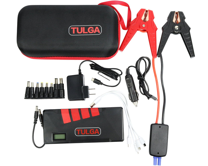 Jump Starter [New Model] Battery Charger Car Truck Semi Trailer Jumper Cables Portable 20000 Mah 900 Amp Peak For RV Campers Ford GMC Chevrolet All Gas, up to 7.0L Diesel Engines Laptops Electronics